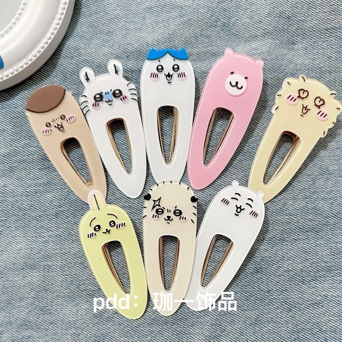 Hair Bundles - Chiikawa Acryl-Entenschnabel-Haarspangen Kawaii Usagi Hachiware Cartoon