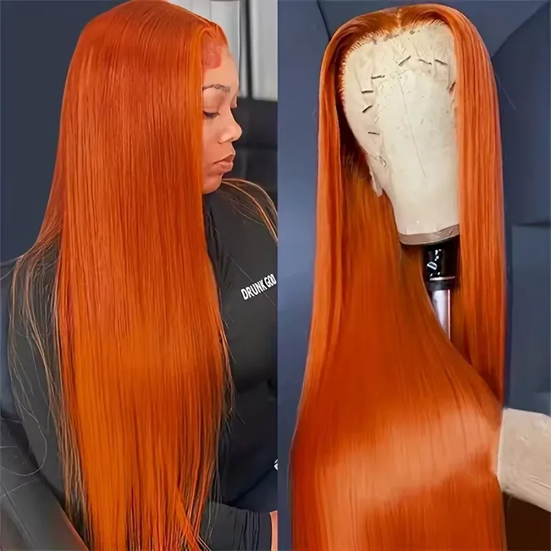 Lace Front Wigs - 350 # Farbige Orange Ingwer Perücke