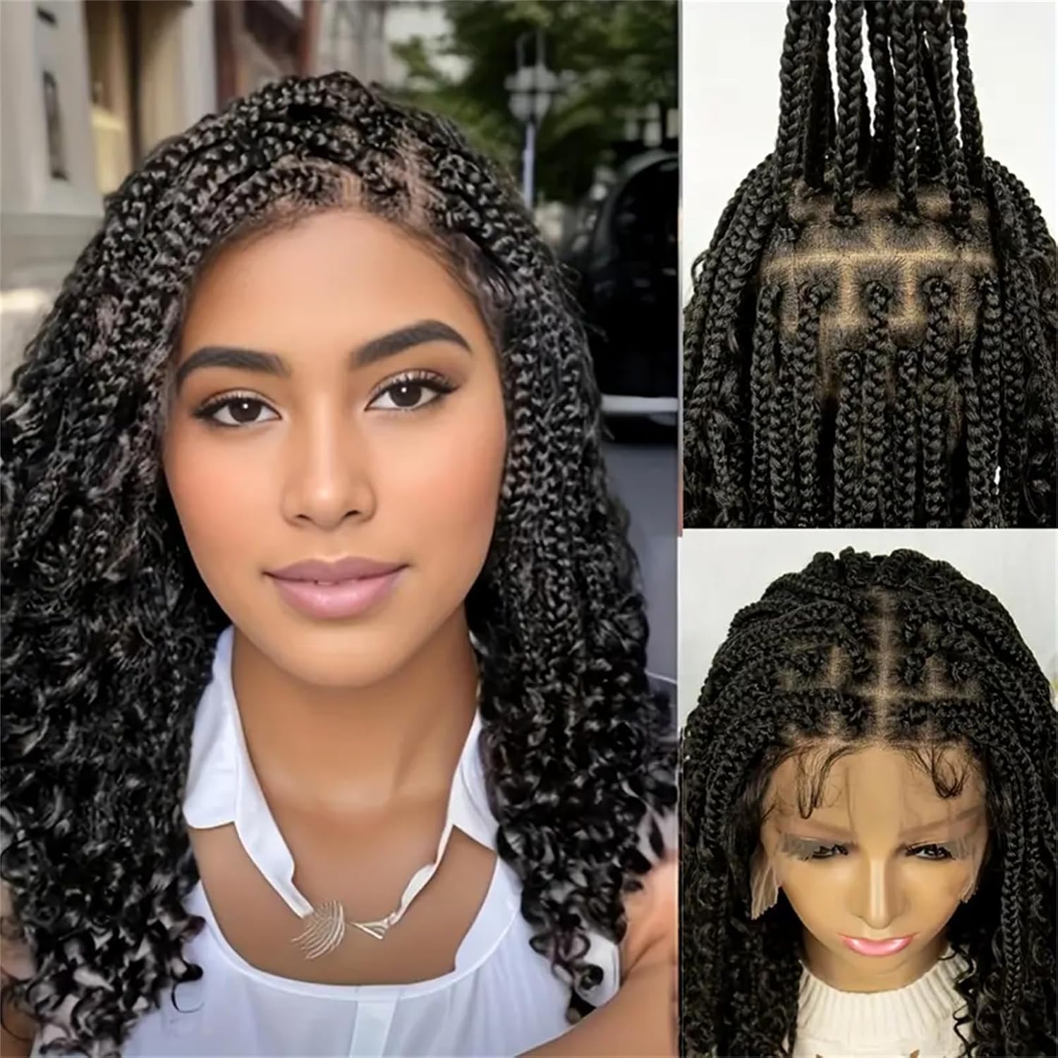 Synthetic Braided Wigs For Black Women - 14/16/18 Zoll kurze knotenlose Box-Braids-Perücke mit