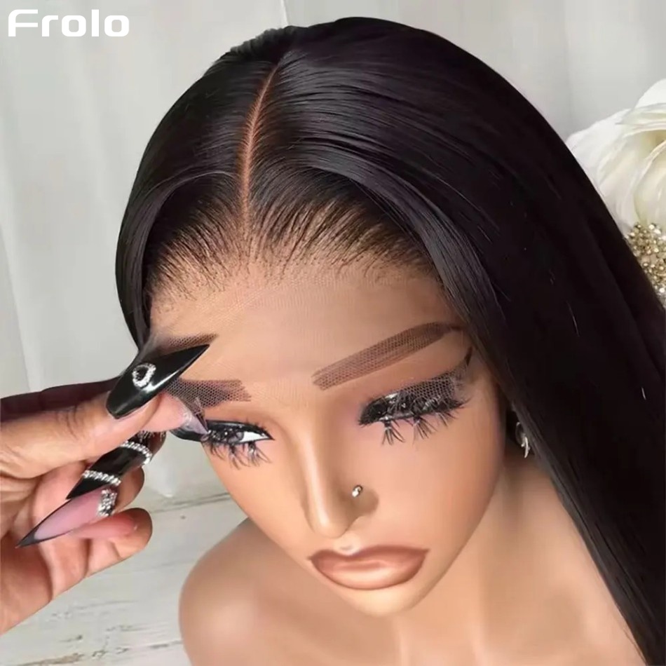 Human Hair Wigs - Glueless Bone Straight Echthaarperücken 220 Dichte