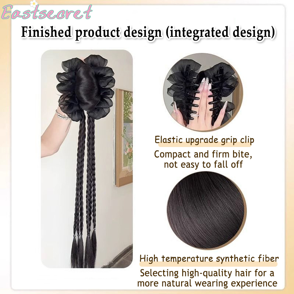 Schwarze Schleife, halbgebunde – Claw Clip Messy Bun Hair Piece Bewertung und Preis