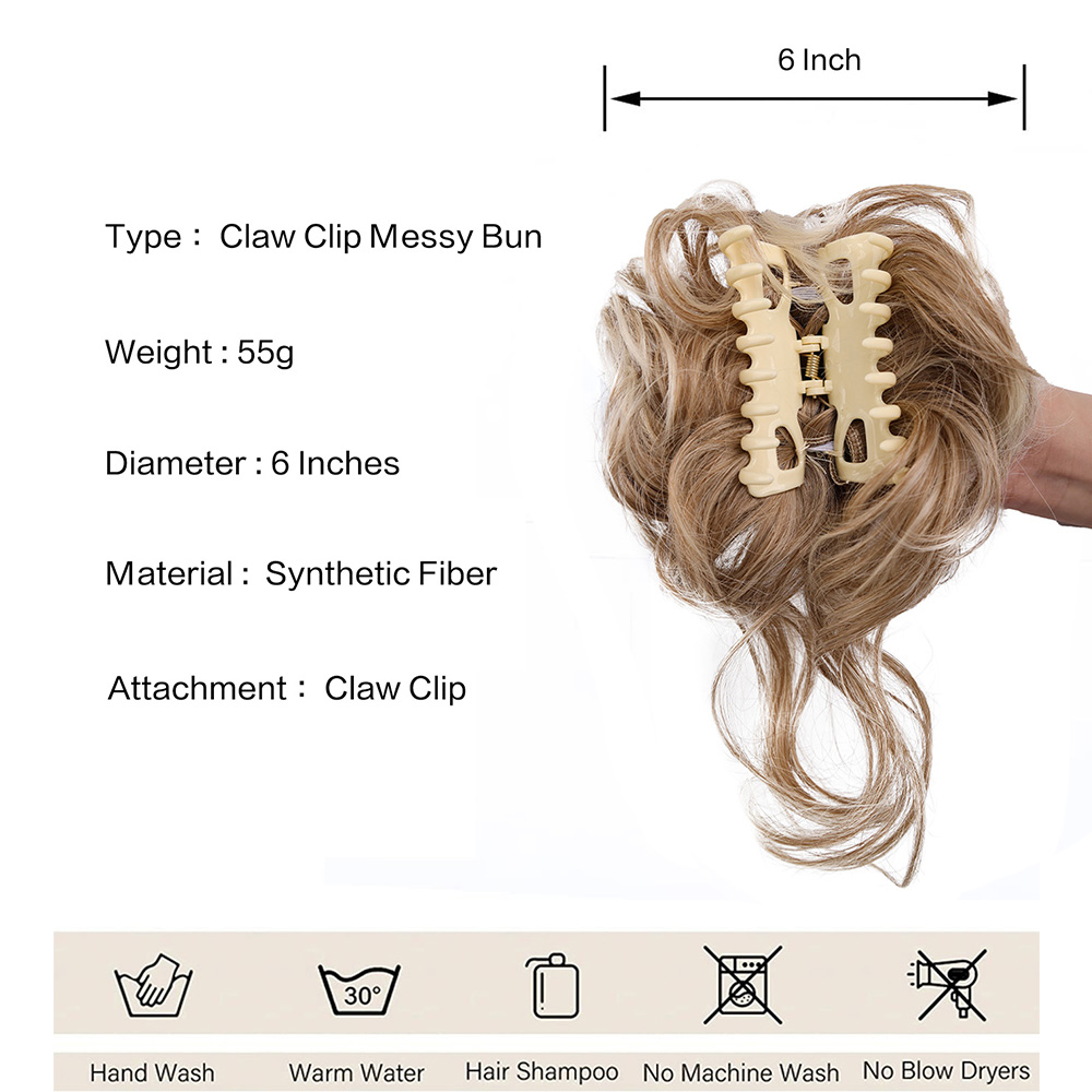 Synthetisches, unordentliches  – Claw Clip Messy Bun Hair Piece Bewertung und Preis