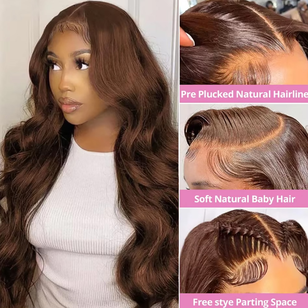 Schokolade # 4 Body Wave Perüc – Human Hair Wigs Bewertung und Preis