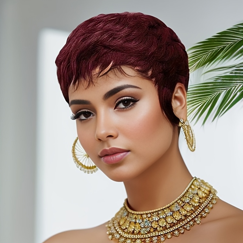 Rote Perücke aus Echthaar Kurz – Short Pixie Cut Wig Human Hair Cheap Bewertung und Preis