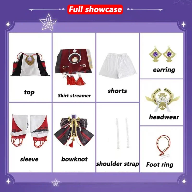 Yae Miko Cosplay Kostüm Spiel  – Synthetic Wigs Bewertung und Preis