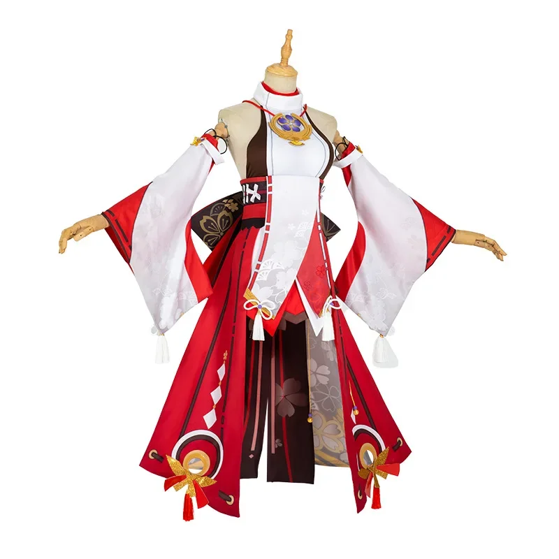 Yae Miko Cosplay Kostüm Spiel  – Synthetic Wigs Bewertung und Preis