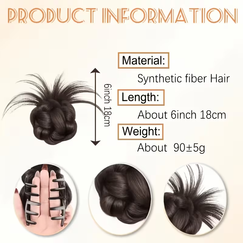Flauschiger, stacheliger, unor – Claw Clip Messy Bun Hair Piece Bewertung und Preis