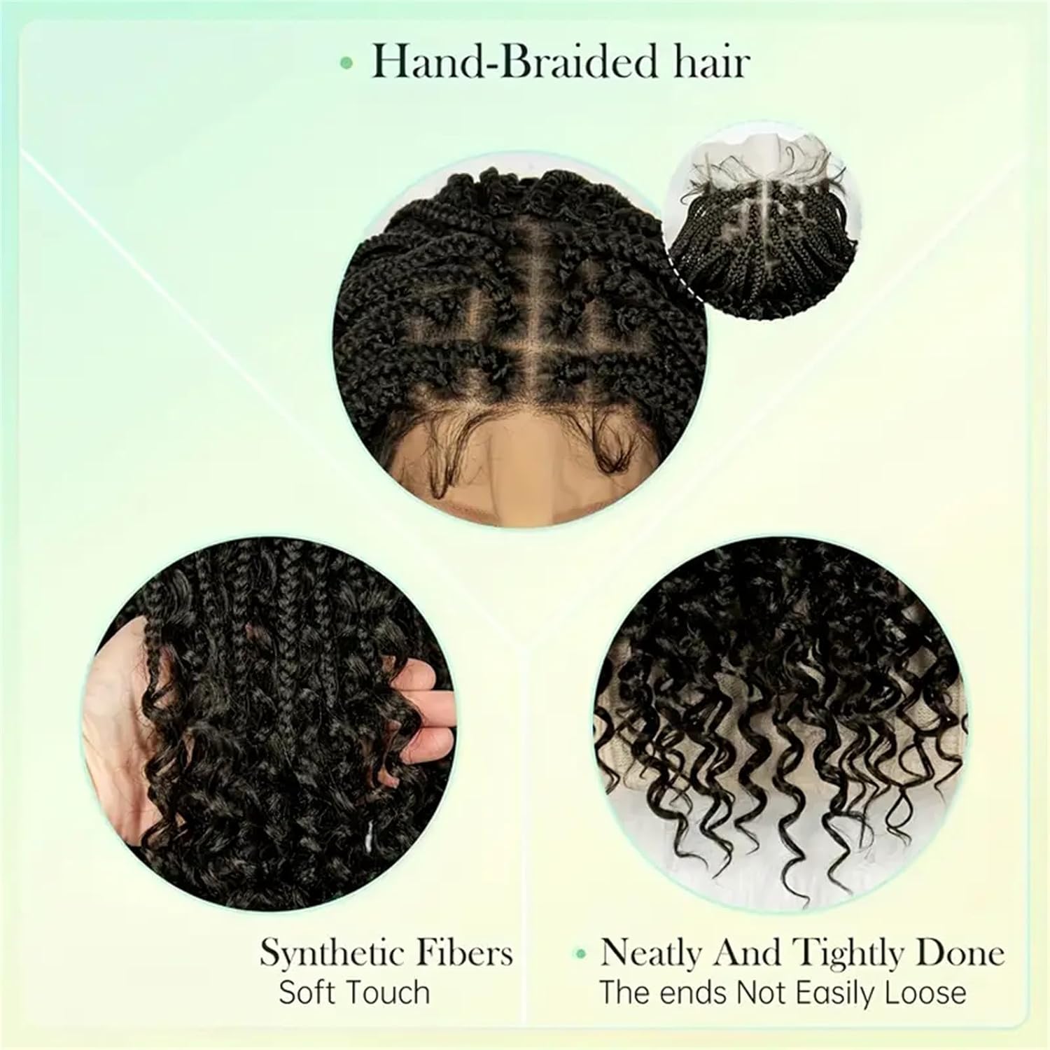 14/16/18 Zoll kurze knotenlose – Synthetic Braided Wigs For Black Women Bewertung und Preis
