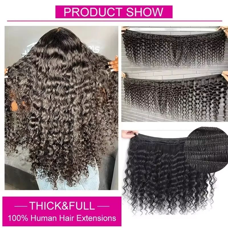 Echthaar-Bündel mit Verschluss – Deep Wave 3 Bundles With Closure Bewertung und Preis