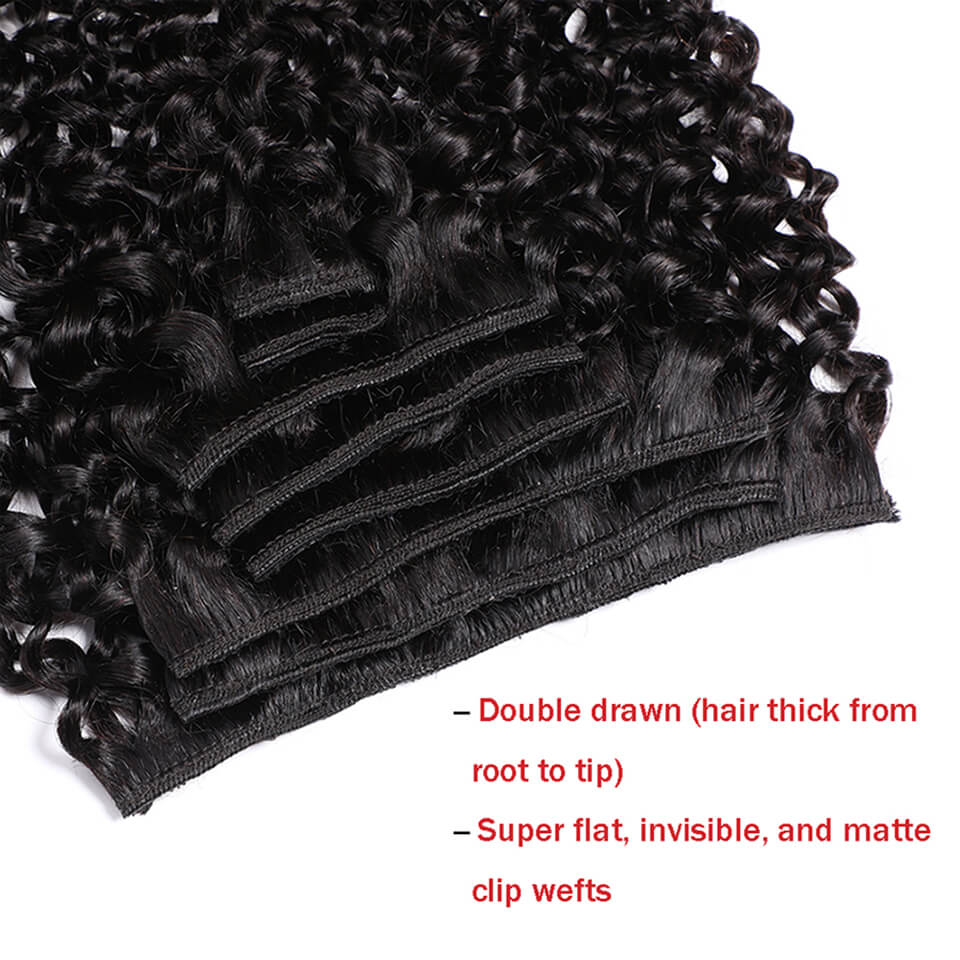 Kinky Curly Clip-In Echthaarve – Seamless Clip In Hair Extensions Human Hair Bewertung und Preis
