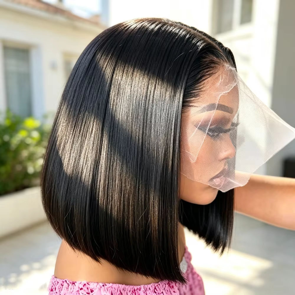 10-16 Zoll transparente 13x6 g – Pre Parted 13X4 Lace Front Bob Wig Bewertung und Preis